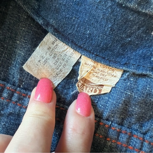 Montgomery Ward Vintage denim Vest, 100%Cotton, snaps closure, size M/L - Picture 3 of 9
